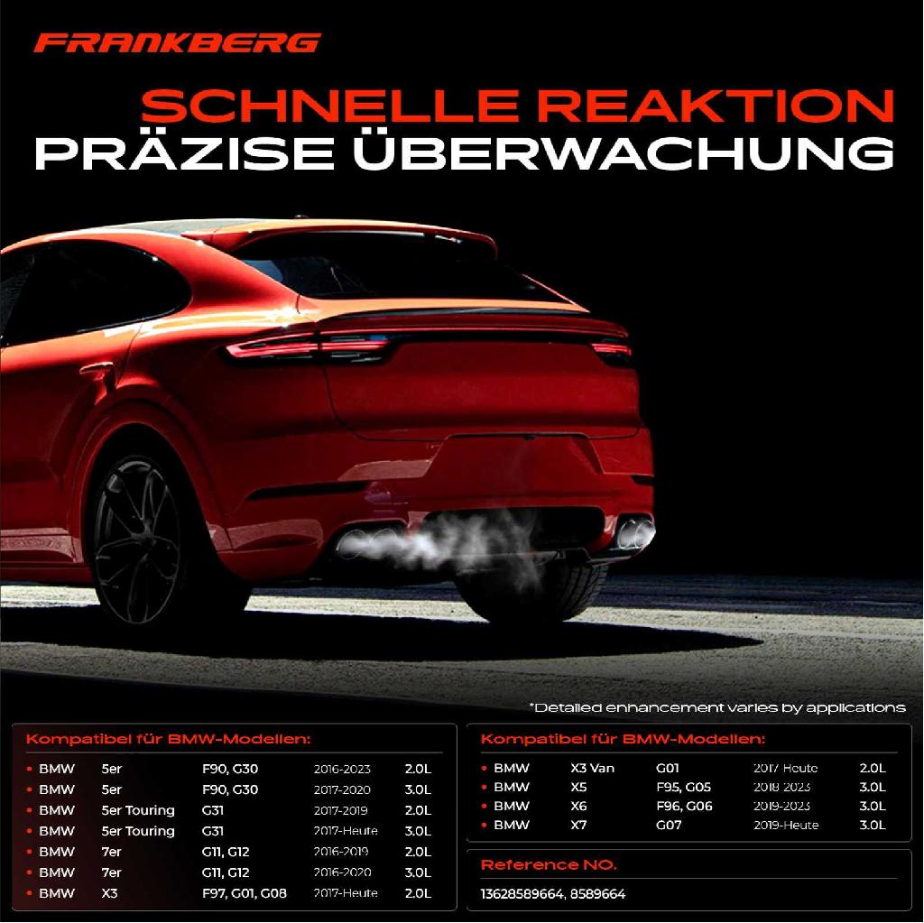 1x Abgastemperatursensor für BMW 5er G30 G31 7er G11 X3 G01 X5 G05 X6 X7 2.0L 3.0L