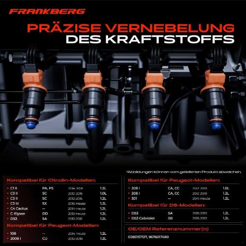 3x Einspritzventil Einspritzdüse für Citroën C3 Peugeot 108 208 308 Bild 3x Einspritzventil Einspritzdüse für Citroën C3 Peugeot 108 208 308