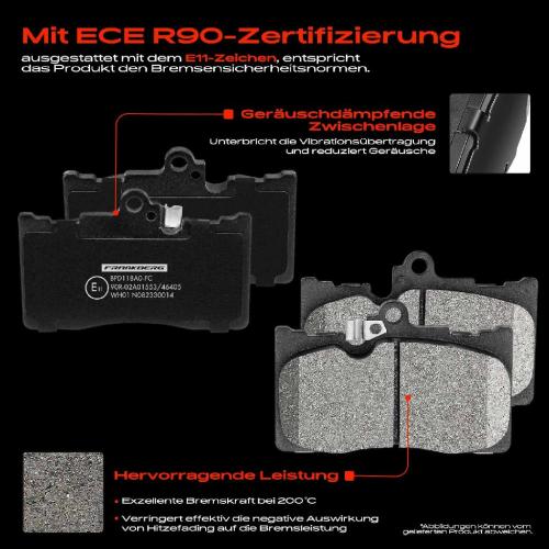 4x Bremsbeläge Vorderachse für Lexus GS IS III RC 2.0L 2.5L 3.5L 2005-2025 Bild 4x Bremsbeläge Vorderachse für Lexus GS IS III RC 2.0L 2.5L 3.5L 2005-2025