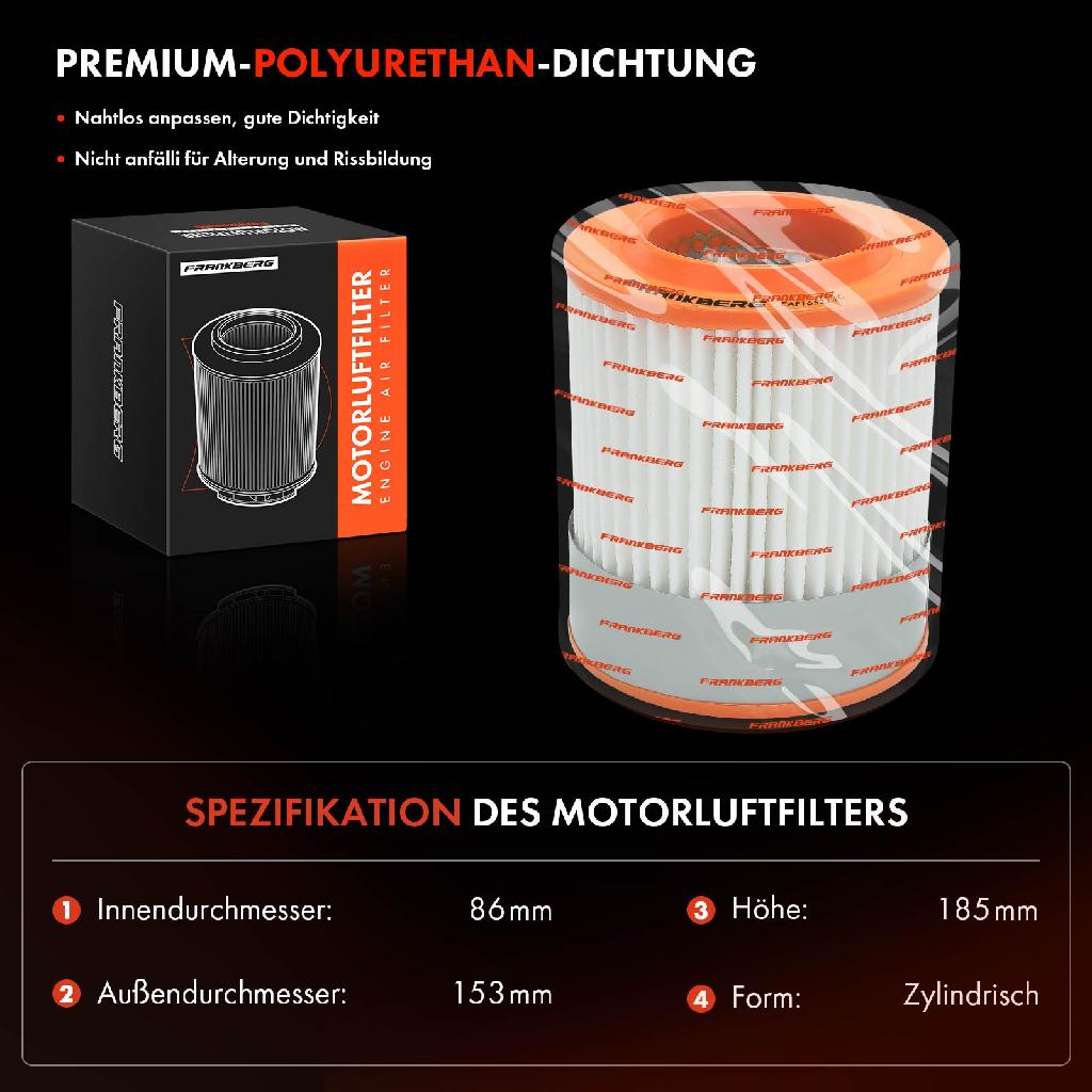 1x Luftfilter Filtereinsatz für Audi A8 4E2 4E8 3.0 TDI quattro Diesel 2003/08-2010/07