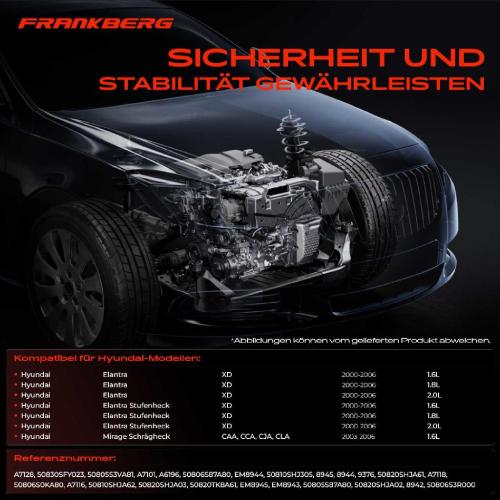 1x Getriebelagerlager Motorlager Vorne und Hinten für Hyundai Elantra XD 1.6L-2.0L Bild 1x Getriebelagerlager Motorlager Vorne und Hinten für Hyundai Elantra XD 1.6L-2.0L