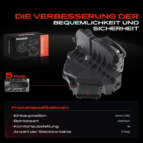 Frankberg 1x Türschloss Vorne Links für Ford Focus III Stufenheck 1.0L 1.5L 1.6L 2.0L 2.3L 2010-2020 Bild Frankberg 1x Türschloss Vorne Links für Ford Focus III Stufenheck 1.0L 1.5L 1.6L 2.0L 2.3L 2010-2020