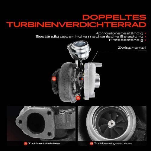 1x Abgasturbolader für BMW 5er E39 5er Touring 7er E38 2.9L 1998-2004 Bild 1x Abgasturbolader für BMW 5er E39 5er Touring 7er E38 2.9L 1998-2004