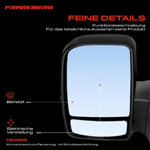 Frankberg 1x Außenspiegel Links für Mercedes-Benz Sprinter B906 2006-2018 Bild Frankberg 1x Außenspiegel Links für Mercedes-Benz Sprinter B906 2006-2018
