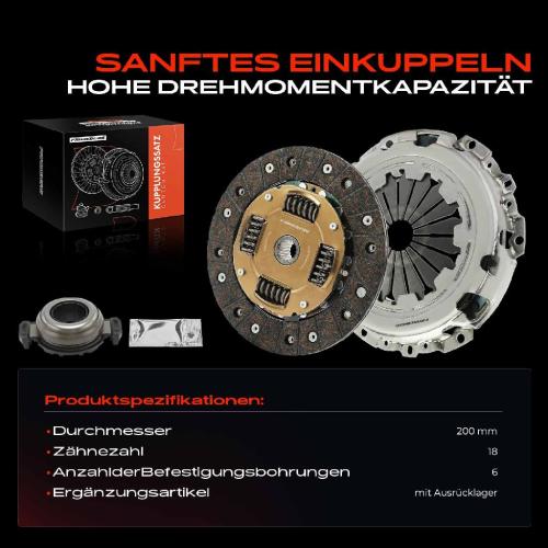 Frankberg 1x Kupplungssatz für Citroën Berlingo/Berlingo First MPV Kasten/MPV C2 Saxo Xsara Break Coupe Peugeot 106 II Bild Frankberg 1x Kupplungssatz für Citroën Berlingo/Berlingo First MPV Kasten/MPV C2 Saxo Xsara Break Coupe Peugeot 106 II