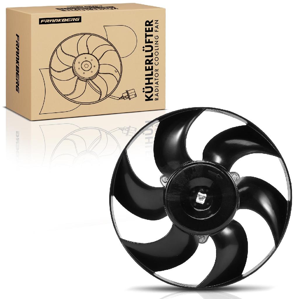 Frankberg 1x Motorkühller Einfachlüfter ohne Kühlerlüfterrahmen VW Caddy II Pick-up 9U7 Skoda Felicia I 6U1