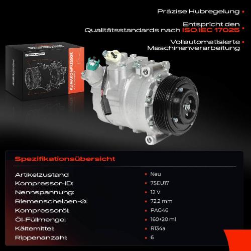 1x Klimakompressor für BMW 5er E60 E61 6er E63 E64 7er Z4 E89 2.5L 3.0L 2003-2011 Bild 1x Klimakompressor für BMW 5er E60 E61 6er E63 E64 7er Z4 E89 2.5L 3.0L 2003-2011