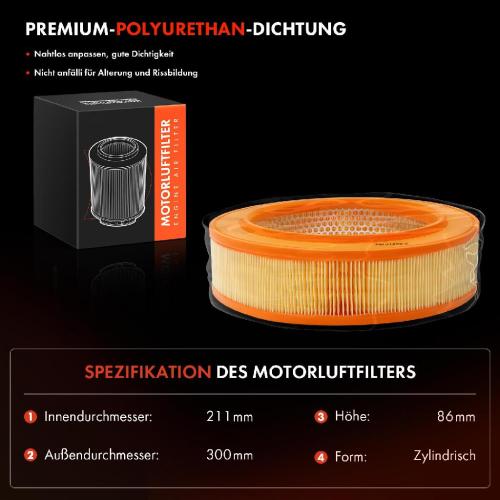 2x Luftfilter Filtereinsatz für Mercedes-Benz W123 S123 B601 B602 1976-1996 Bild 2x Luftfilter Filtereinsatz für Mercedes-Benz W123 S123 B601 B602 1976-1996