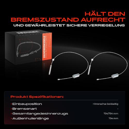 2x Seilzug Feststellbremse Hinterachse beidseitig für Lexus LX Toyota Land Cruiser 100 Bild 2x Seilzug Feststellbremse Hinterachse beidseitig für Lexus LX Toyota Land Cruiser 100