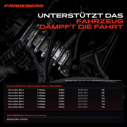 2x Fahrwerksfeder Hinterachse für Mercedes-Benz C-Klasse W204 2007-2014 Bild 2x Fahrwerksfeder Hinterachse für Mercedes-Benz C-Klasse W204 2007-2014