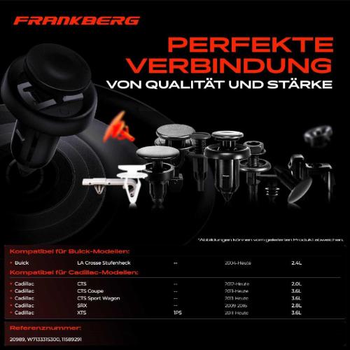 Frankberg 10x Befestigungsclips Verkleidung für Chrysler Ford Chevrolet Buick LA Crosse Stufenheck Bild Frankberg 10x Befestigungsclips Verkleidung für Chrysler Ford Chevrolet Buick LA Crosse Stufenheck