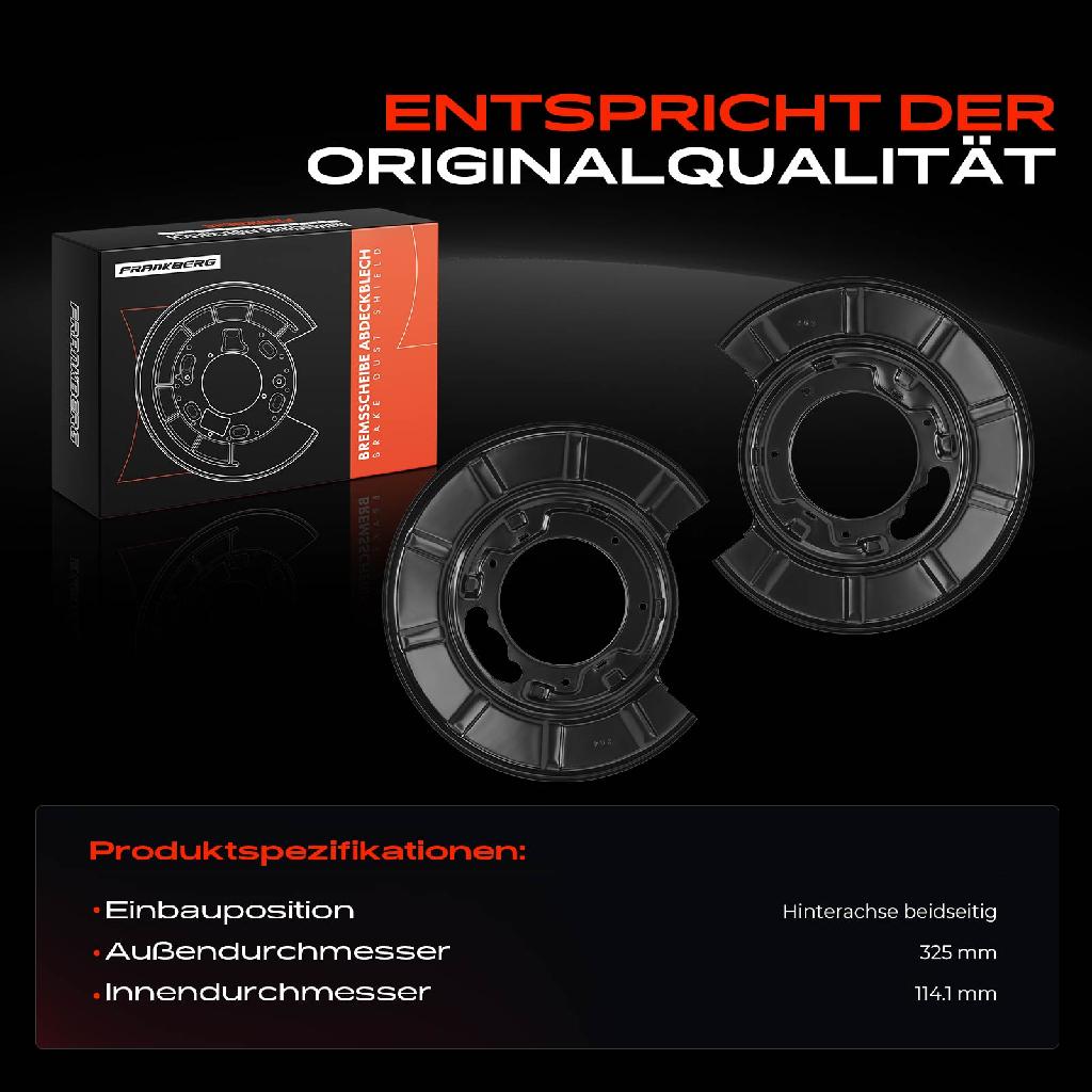 2x Ankerblech Bremsscheibe Hinterachse Beidseitig für Mercedes-Benz Viano W639 Vito 109 CDI