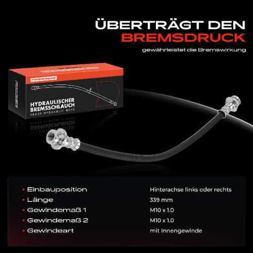 Frankberg 1x Bremsschlauch Bremsschläuche Hinterachse Links oder Rechts für Nissan SX Almera I N15 200 Bluebird Bild Frankberg 1x Bremsschlauch Bremsschläuche Hinterachse Links oder Rechts für Nissan SX Almera I N15 200 Bluebird