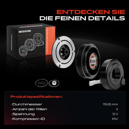 1x Magnetkupplung Klimakompressor für Opel Astra G Vectra Saab 9-3 Cadillac BLS Bild 1x Magnetkupplung Klimakompressor für Opel Astra G Vectra Saab 9-3 Cadillac BLS