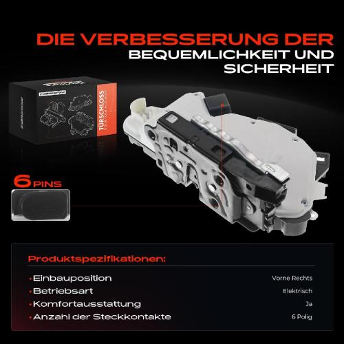 Frankberg 1x Türschloss Vorne Rechts für VW CC Scirocco Tiguan Audi A1 Sportback Seat Ibiza IV Sportcoupe ST Skoda Bild Frankberg 1x Türschloss Vorne Rechts für VW CC Scirocco Tiguan Audi A1 Sportback Seat Ibiza IV Sportcoupe ST Skoda