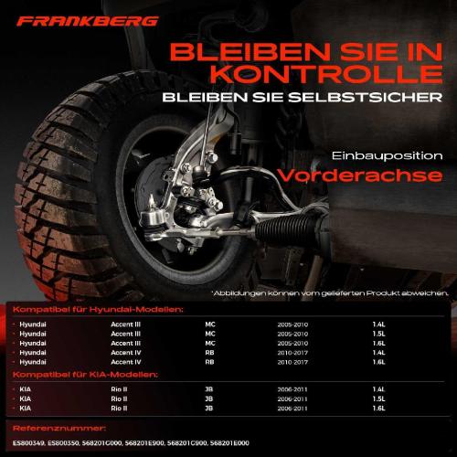 2x Spurstangenkopf Vorderachse für Hyundai Accent III Stufenheck IV KIA Rio II 1.4L 1.5L 1.6L 2005-2017 Bild 2x Spurstangenkopf Vorderachse für Hyundai Accent III Stufenheck IV KIA Rio II 1.4L 1.5L 1.6L 2005-2017