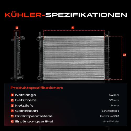 Frankberg 1x Kühler Wasserkühler Motorkühler für Ford Fiesta V Van JD JH Fusion JU Mazda 2 Bild Frankberg 1x Kühler Wasserkühler Motorkühler für Ford Fiesta V Van JD JH Fusion JU Mazda 2
