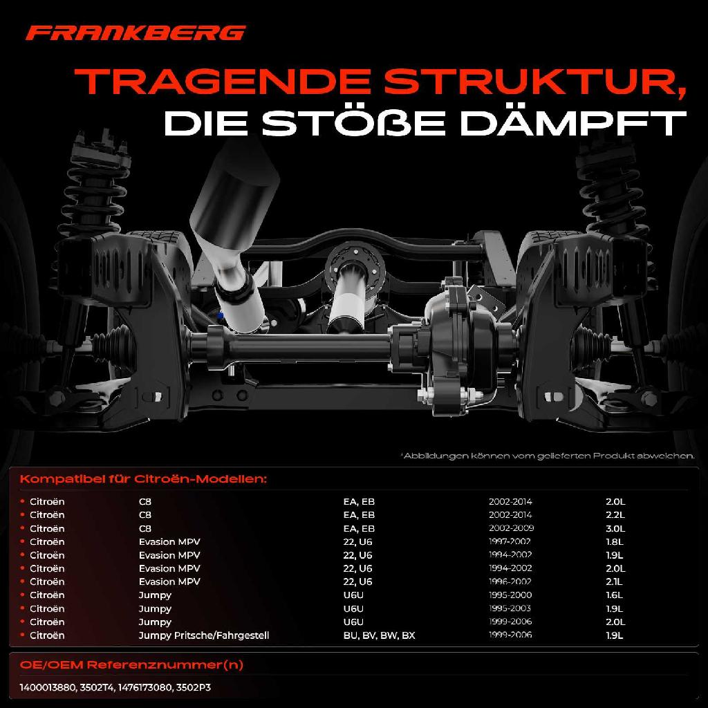 1x Achskörper Achsträger Motorträger Vorderachse für Citroën C8 Evasion Jumpy Fiat Scudo Peugeot 806
