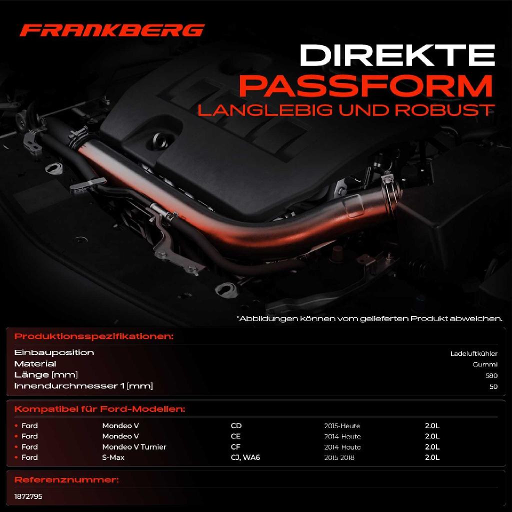 1x Kühlerschlauch Turboschlauch für Ford Mondeo V Schrägheck CE Mondeo V Stufenheck CD Mondeo V