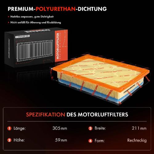 Frankberg 1x Luftfilter Filtereinsatz für Ford Galaxy WGR Seat Alhambra 7V8 7V9 VW Sharan 7M6 7M8 Bild Frankberg 1x Luftfilter Filtereinsatz für Ford Galaxy WGR Seat Alhambra 7V8 7V9 VW Sharan 7M6 7M8