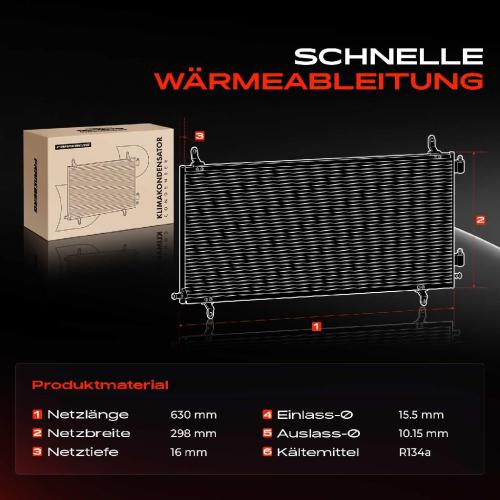1x Kondensator Klimaanlage für Mazda 6 GG GY Hatchback Stufenheck Station 2002-2008 Bild 1x Kondensator Klimaanlage für Mazda 6 GG GY Hatchback Stufenheck Station 2002-2008