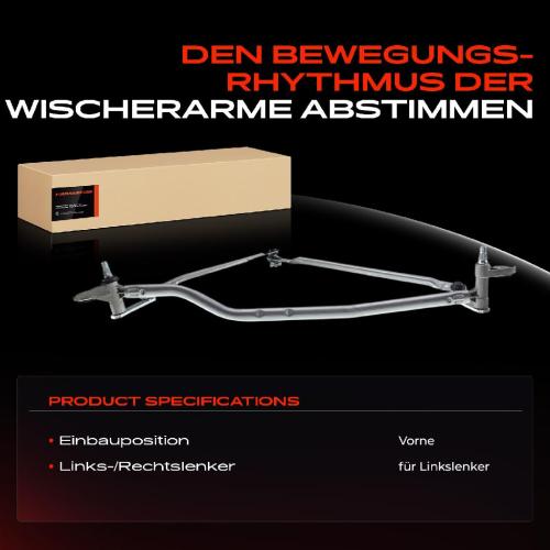 Frankberg 1x Wischergestänge Vorne für Audi A4 Avant 8E B6 B7 Seat Bild Frankberg 1x Wischergestänge Vorne für Audi A4 Avant 8E B6 B7 Seat