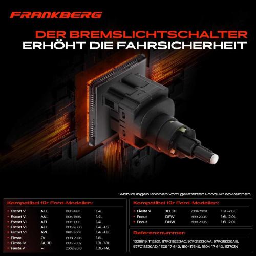 1x Bremslichtschalter für Ford Escort Fiesta Focus C-Max Fusion KA Puma Mazda Bild 1x Bremslichtschalter für Ford Escort Fiesta Focus C-Max Fusion KA Puma Mazda