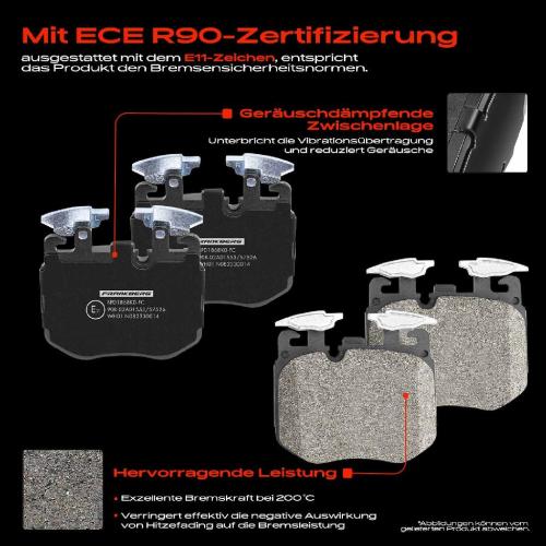 Frankberg 4x Bremsbeläge Vorderachse für BMW G42 G87 G21 G20 G28 G80 G21 G81 G23 G83 G22 G82 2015-2025 Bild Frankberg 4x Bremsbeläge Vorderachse für BMW G42 G87 G21 G20 G28 G80 G21 G81 G23 G83 G22 G82 2015-2025