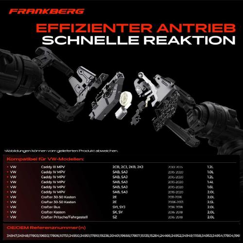 Frankberg 1x Türschloss Fahrzeugheckklappe für VW Caddy III IV Crafter 30-50 Transporter Bild Frankberg 1x Türschloss Fahrzeugheckklappe für VW Caddy III IV Crafter 30-50 Transporter