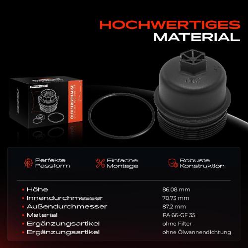 1x Ölfiltergehäuse Deckel für Land Rover Defender L316 2.4L 2007-2016 Bild 1x Ölfiltergehäuse Deckel für Land Rover Defender L316 2.4L 2007-2016