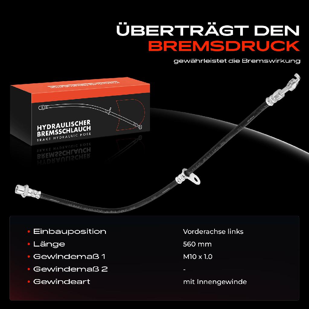 1x Bremsschlauch Bremsschläuche Vorderachse Links für Toyota Celica ZZT23 1.8L