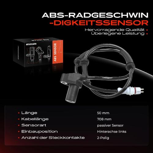Frankberg 1x ABS Sensor Hinterachse links für Renault Clio II Thalia I 1.2L 1.4L 1.5L 1.6L 1.9L 2.0L 3.0L 1998-2007 Bild Frankberg 1x ABS Sensor Hinterachse links für Renault Clio II Thalia I 1.2L 1.4L 1.5L 1.6L 1.9L 2.0L 3.0L 1998-2007