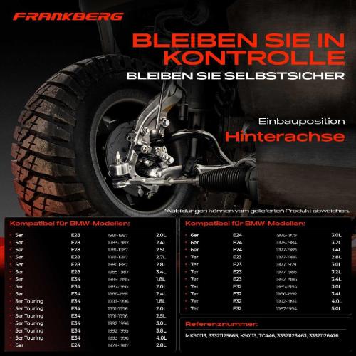 2x Koppelstange Hinterachse für BMW 5er E28 E34 5er Touring 6er E24 7er E23 E32 2.7L 2.8L 3.4L 1975-1996 Bild 2x Koppelstange Hinterachse für BMW 5er E28 E34 5er Touring 6er E24 7er E23 E32 2.7L 2.8L 3.4L 1975-1996