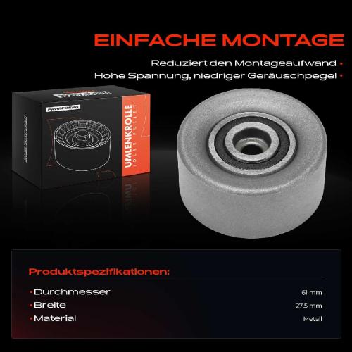 1x Umlenkrolle Führungsrolle für Opel Astra Alfa Romeo Chevrolet Saab Bild 1x Umlenkrolle Führungsrolle für Opel Astra Alfa Romeo Chevrolet Saab