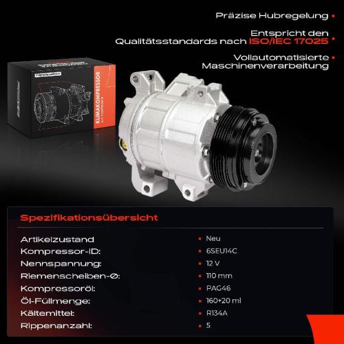 1x Klimakompressor für Suzuki Grand Vitara II JT TD TE 2.0L 2005-2015 Bild 1x Klimakompressor für Suzuki Grand Vitara II JT TD TE 2.0L 2005-2015