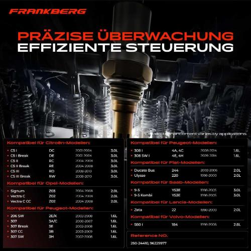 Frankberg 1x Lambdasonde Regelsonde/Diagnosesonde Vor/Nach Katalysator für Citroën Xantia C4 Lancia Zeta Peugeot 206 301 Bild Frankberg 1x Lambdasonde Regelsonde/Diagnosesonde Vor/Nach Katalysator für Citroën Xantia C4 Lancia Zeta Peugeot 206 301