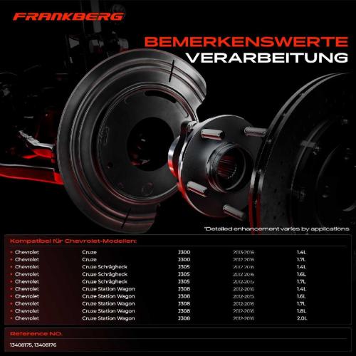 2x Ankerblech Bremsscheibe Hinterachse Beidseitig für Chevrolet Cruze J300 J305 J308 2013-2016 Bild 2x Ankerblech Bremsscheibe Hinterachse Beidseitig für Chevrolet Cruze J300 J305 J308 2013-2016