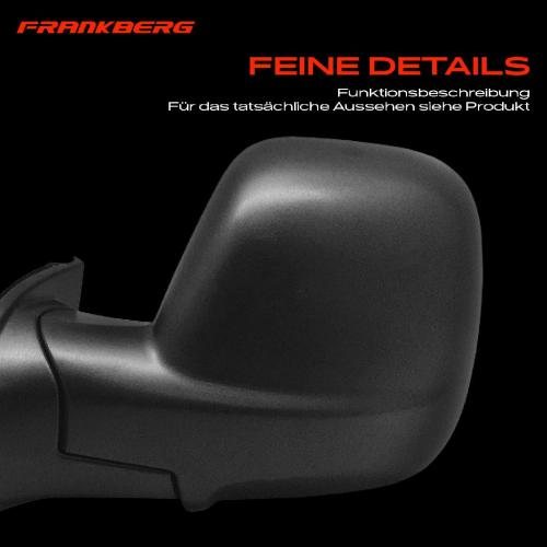 Frankberg 1x Außenspiegel Links für Citroën Berlingo B9 M Peugeot Partner Tepee 2008-2024 Bild Frankberg 1x Außenspiegel Links für Citroën Berlingo B9 M Peugeot Partner Tepee 2008-2024