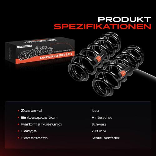 Frankberg 2x Fahrwerksfeder Hinterachse f r VW Polo 6C1 6R1 9A 9N 1.4L 1.6L 2006-2017 Bild Frankberg 2x Fahrwerksfeder Hinterachse f r VW Polo 6C1 6R1 9A 9N 1.4L 1.6L 2006-2017