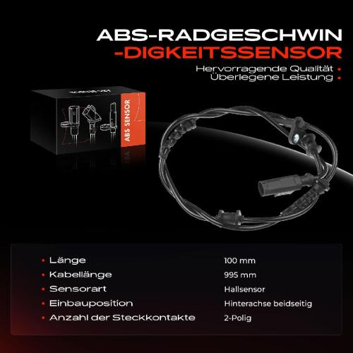 Frankberg 1x ABS Sensor Hinterachse beidseitig für Fiat Ducato Bus Kasten 2.0L 2.2L 2.3L 3.0L Bj ab 2006 Bild Frankberg 1x ABS Sensor Hinterachse beidseitig für Fiat Ducato Bus Kasten 2.0L 2.2L 2.3L 3.0L Bj ab 2006