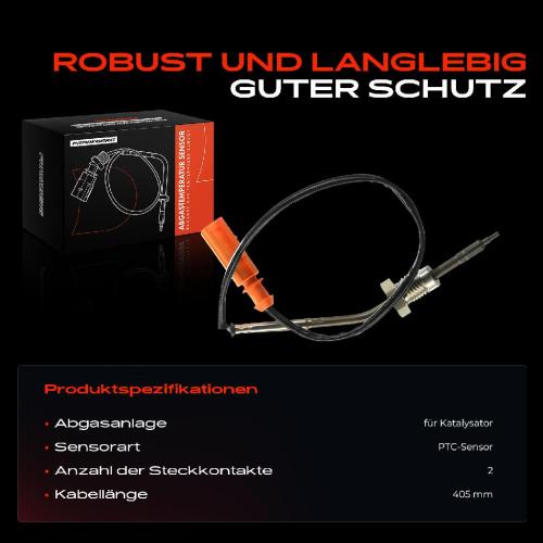 1x Abgastemperatursensor für VW Touareg Audi A4 A5 A6 Q5 Q7 2.7L 3.0L 2008-2012 Bild 1x Abgastemperatursensor für VW Touareg Audi A4 A5 A6 Q5 Q7 2.7L 3.0L 2008-2012