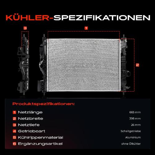 Frankberg 1x Kühler Wasserkühler Motorkühler für Opel Astra J GTC P10 Cascada Insignia A Bild Frankberg 1x Kühler Wasserkühler Motorkühler für Opel Astra J GTC P10 Cascada Insignia A