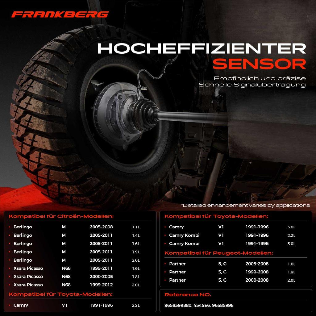 1x ABS Sensor Hinterachse rechts für Citroën Berlingo/Berlingo First MPV Xsara Picasso Peugeot Partner
