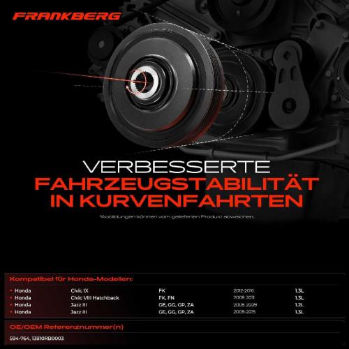1x Riemenscheibe Kurbelwelle für Honda Civic IX FB FG FK FN Jazz III GE GG GP ZA Bild 1x Riemenscheibe Kurbelwelle für Honda Civic IX FB FG FK FN Jazz III GE GG GP ZA