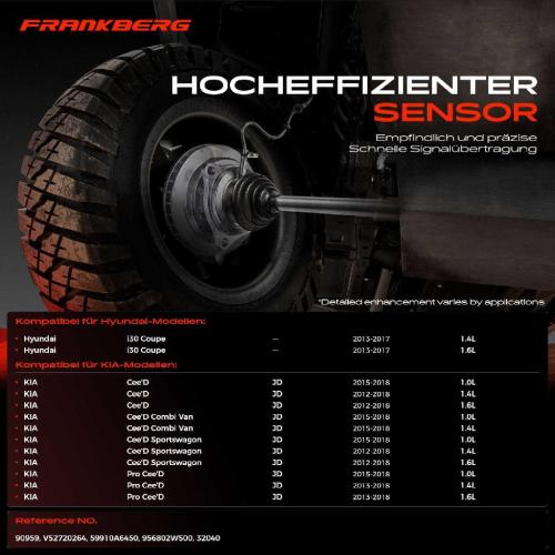 Frankberg 1x ABS Sensor Hinterachse links für Hyundai i30 Coupe Hatchback Van Kombi KIA Cee'D Combi Sportswagon Pro Bild Frankberg 1x ABS Sensor Hinterachse links für Hyundai i30 Coupe Hatchback Van Kombi KIA Cee'D Combi Sportswagon Pro