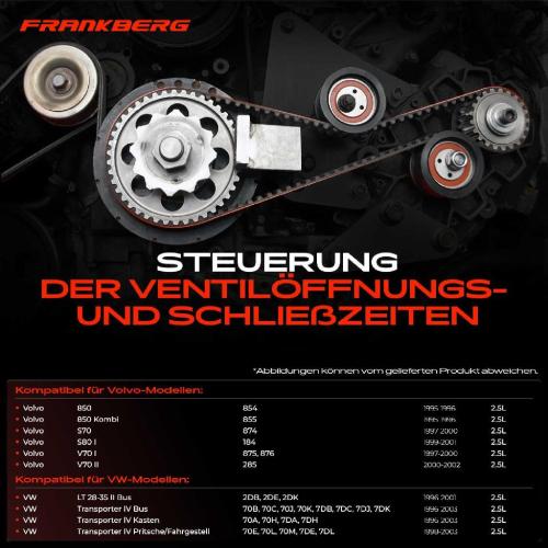 Frankberg 1x Zahnriemensatz Zahnriemen für VW LT Transporter IV Volvo 850 S70 V70 I II 285 Bild Frankberg 1x Zahnriemensatz Zahnriemen für VW LT Transporter IV Volvo 850 S70 V70 I II 285