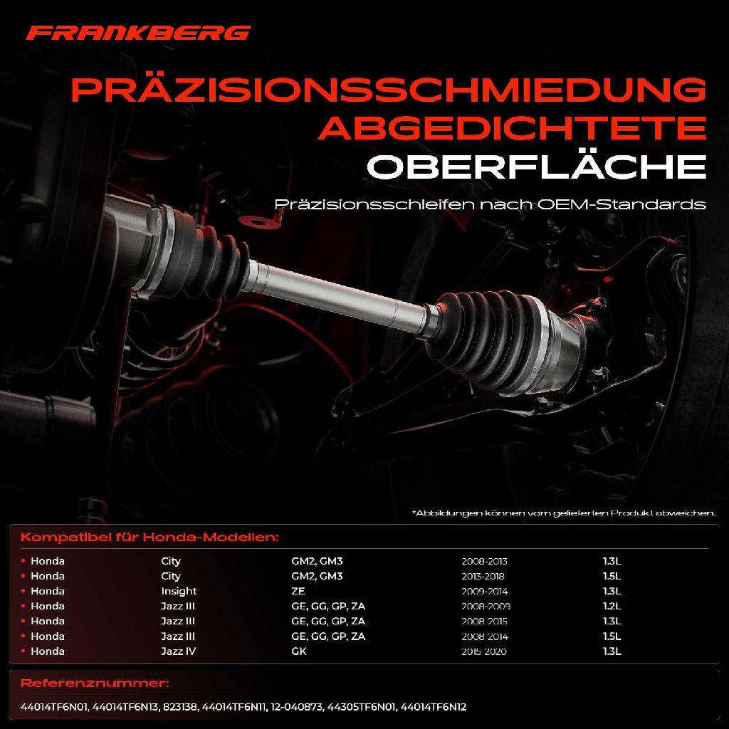 1x Antriebswelle Gelenksatz Vorderachse für Honda City Stufenheck Insight Jazz III IV