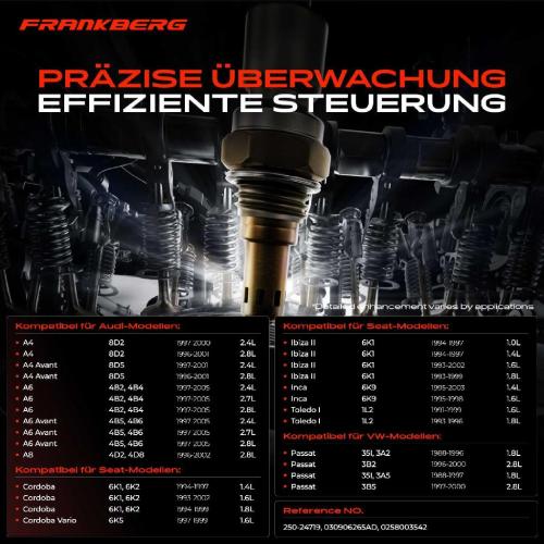 Frankberg 1x Lambdasonde Regelsonde Vor Katalysator für VW Golf 1H1 Passat Caddy Audi A4 A6 Seat Inca Bild Frankberg 1x Lambdasonde Regelsonde Vor Katalysator für VW Golf 1H1 Passat Caddy Audi A4 A6 Seat Inca