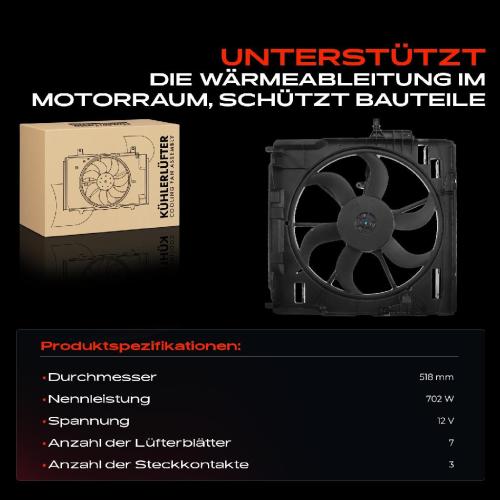 Frankberg 1x Motorkühller Einfachlüfter mit Kühlerlüfterrahmen BMW X5 E70 2006-2013 3.0L 4.8L Bild Frankberg 1x Motorkühller Einfachlüfter mit Kühlerlüfterrahmen BMW X5 E70 2006-2013 3.0L 4.8L