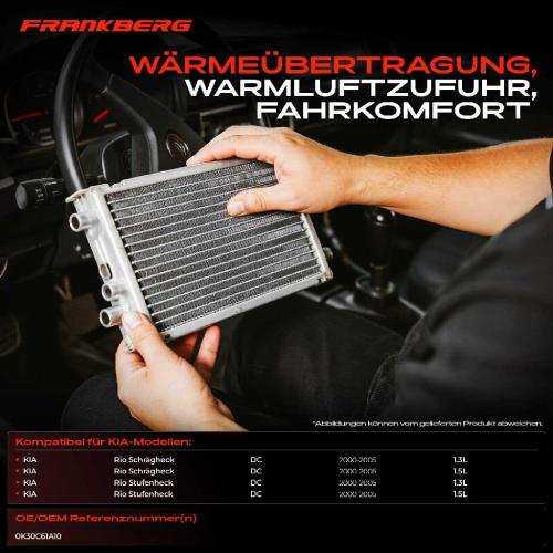 1x Wärmetauscher Innenraumheizung für KIA Rio Schrägheck Stufenheck DC 1.3L 1.5L Bild 1x Wärmetauscher Innenraumheizung für KIA Rio Schrägheck Stufenheck DC 1.3L 1.5L